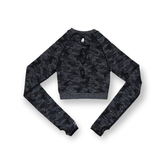 Gymshark Adapt Camo Seamless Long Sleeve Crop Top‎ Athletic Womens Small - Picture 2 of 7